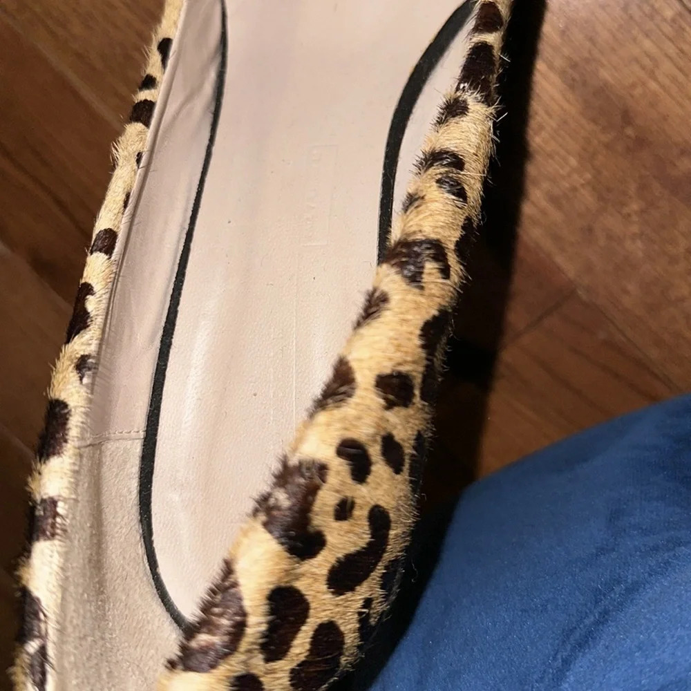 Zara calf hair leopard print Red Heel platform pumps Sz 41 - Picture 8 of 16